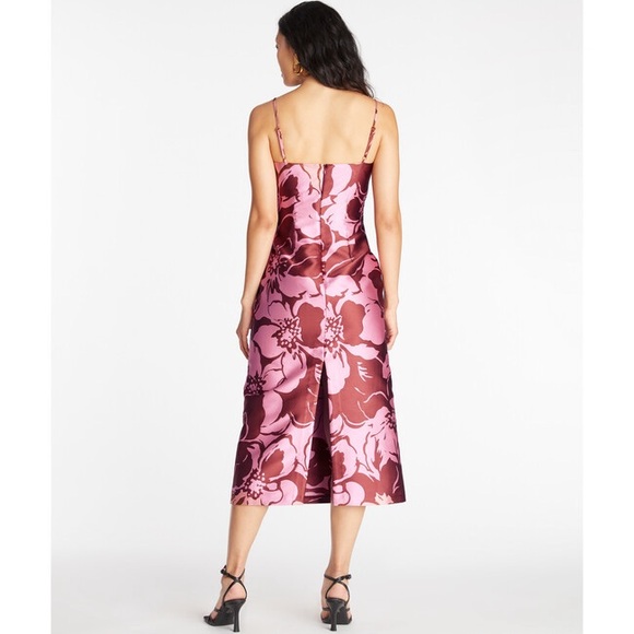 NWT Tanya Taylor Neema Printed Midi Dress in Peony/Brandy Size 4 - Picture 2 of 7